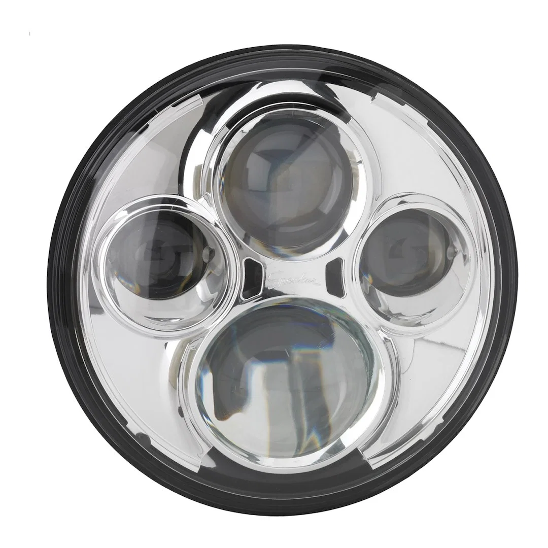 0550011 – JW SPEAKER Driving/ Fog Light, LED Bulb 7 Inch Round 4.8 AMP At 12 Volt DC/ 2.5 AMP At 24 Volt DC High Beam...